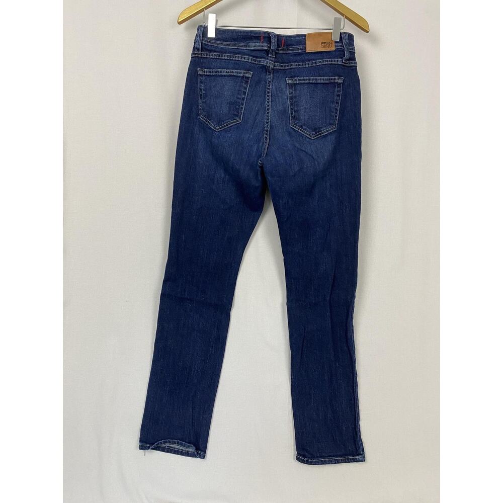 Fran Denim Madison Jeans Womens 30 Dark Wash Mid Rise Straight Stretch 28x31 - Picture 2 of 12